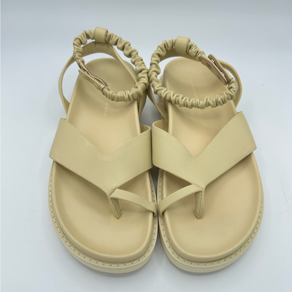 JONATHAN SIMKHAI Sz 37 Sandals Talie Toe Platform Leather Thong Shoes New